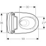 Унитаз-биде подвесной GEBERIT AQUACLEAN MERA COMFORT 146.214.21.1 с системой удаления запахов